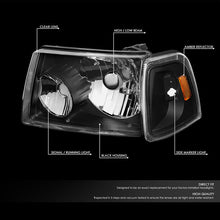 Load image into Gallery viewer, DNA Headlights for Ford Ranger (2001-2011) with Black or Chrome Housing and Clear or Smoke Lens Alternate Image