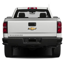 Load image into Gallery viewer, DNA Rear Step Bumper for Chevy Silverado &amp; GMC Sierra 1500 (2014-2019) with License Plate Lights - Black or Chrome - without Corner Step / With Parking Sensor Holes / Chrome Alternate Image