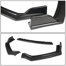 Load image into Gallery viewer, DNA Front Bumper Lip for Infiniti Q50 (2018-2022) 3-Piece with Carbon Fiber Look or Gloss Black Finish - SPORT - Carbon Fiber Alternate Image