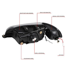 Load image into Gallery viewer, DNA Headlights Honda Civic Coupe / Hatchback (92-95) with LED DRL and Black or Chrome Housing Alternate Image