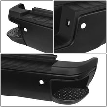 Load image into Gallery viewer, DNA Rear Step Bumper for Chevy Silverado &amp; GMC Sierra 2500 / 3500 (2015-2019) with License Plate Lights - Black or Chrome Alternate Image