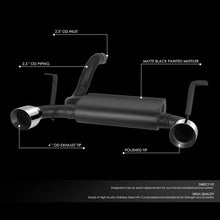 Load image into Gallery viewer, DNA Exhaust for Jeep Wrangler JL 2.0L / 3.6L (2018-2022) Axleback with Double Rolled Wall Tips CBE-UR-016 Alternate Image