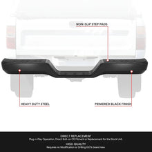 Load image into Gallery viewer, DNA Rear Step Bumper for Toyota Pickup (1989-1995) Chrome or Black - Matte Black Alternate Image