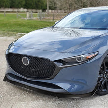 Load image into Gallery viewer, DNA Front Bumper Lip for Mazda 3 (2019-2021) 3 Piece - Gloss Black or Carbon Fiber Finish Alternate Image