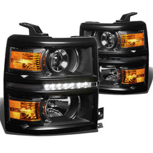 Load image into Gallery viewer, DNA Projector Headlights for Chevy Silverado 1500 (2014-2015) Chrome or Black Housing with Clear Lens Alternate Image