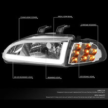Load image into Gallery viewer, DNA Headlights Honda Civic Coupe / Hatchback (92-95) with LED DRL and Black or Chrome Housing Alternate Image