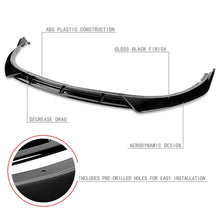 Load image into Gallery viewer, DNA Front Bumper Lip for Kia Optima (2016-2018) 3-Piece STP-Style with Matte / Gloss Black / Carbon Fiber Finish - LX / EX / LX-Turbo / Matte Black Alternate Image