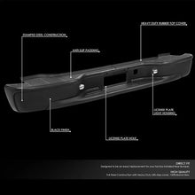Load image into Gallery viewer, DNA Rear Step Bumper for Chevy Suburban &amp; Tahoe (2000-2006) With License Plate Lights - Black or Chrome Alternate Image