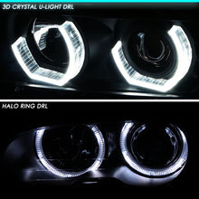 Load image into Gallery viewer, DNA Projector Headlights for BMW X5 (2000-2003) with LED DRL Halo and Chrome or Black Housing Alternate Image