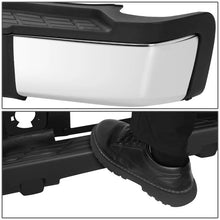 Load image into Gallery viewer, DNA Rear Step Bumper for Chevy Silverado &amp; GMC Sierra 2500 / 3500 (2011-2014) with License Plate Lights - Black or Chrome - With Sensor Holes / Chrome Alternate Image