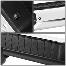 Load image into Gallery viewer, DNA Rear Step Bumper for Chevy Silverado &amp; GMC Sierra 1500 (2019-2023) with License Plate Lights - Black or Chrome - With Parking Sensor Holes / with Exhaust Cutouts / Chrome Alternate Image