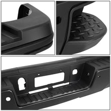Load image into Gallery viewer, DNA Rear Step Bumper for Chevy Silverado &amp; GMC Sierra 2500 / 3500 (2015-2019) with License Plate Lights - Black or Chrome - Single Rear Wheel / With Hitch Bar &amp; Sensor Holes / Chrome Alternate Image