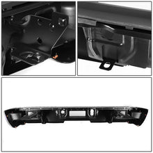 Load image into Gallery viewer, DNA Rear Step Bumper for Chevy Silverado &amp; GMC Sierra 1500 (2014-2019) with License Plate Lights - Black or Chrome - without Corner Step / With Parking Sensor Holes / Chrome Alternate Image