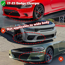 Load image into Gallery viewer, DNA Front Bumper Lip for Dodge Charger (2015-2023) 3-Piece with Gloss Black Finish - Default Title Alternate Image
