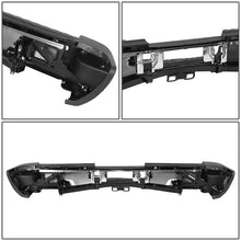 Load image into Gallery viewer, DNA Rear Step Bumper for Chevy Silverado &amp; GMC Sierra 2500 / 3500 (2015-2019) with License Plate Lights - Black or Chrome Alternate Image