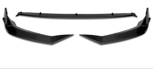 Gloss Black Front Bumper Lip Splitter For 2020-2022 Toyota Corolla Sedan LE/XLE - 3pc Kit