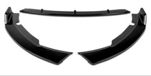 Load image into Gallery viewer, DNA Front Bumper Lip for Hyundai Sonata (2015-2017) 3-Piece STP Style with Matte / Gloss Black / Carbon Fiber Finish - Gloss Black Alternate Image