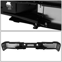 Load image into Gallery viewer, DNA Rear Step Bumper for Chevy Silverado &amp; GMC Sierra 2500 / 3500 (2007-2010) with License Plate Lights - Black or Chrome - With Sensor Holes / Chrome Alternate Image