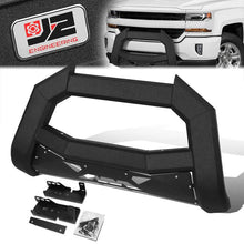 Load image into Gallery viewer, J2 Engineering Bull Bar for Chevy Silverado / GMC Sierra (2007-2018) Bat Face / Diagonal Slat / Tubular Design Alternate Image