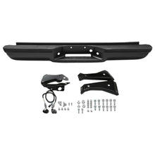 Load image into Gallery viewer, DNA Rear Step Bumper for Chevy &amp; GMC C/K 1500 2500 3500 (1988-2000) with Strip Hole - Black or Chrome - Black Alternate Image