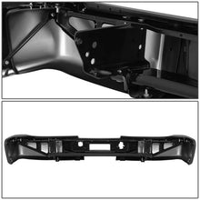 Load image into Gallery viewer, DNA Rear Step Bumper for Chevy Silverado &amp; GMC Sierra 2500 / 3500 (2011-2014) with License Plate Lights - Black or Chrome - With Sensor Holes / Chrome Alternate Image