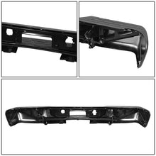 Load image into Gallery viewer, DNA Rear Step Bumper for Chevy Silverado &amp; GMC Sierra 1500 (2007-2013) with License Plate Lights - Black or Chrome - With Sensor Holes / Chrome Alternate Image