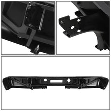 Load image into Gallery viewer, DNA Rear Step Bumper for Chevy Silverado &amp; GMC Sierra 1500 (2007-2013) with License Plate Lights - Black or Chrome - With Sensor Holes / Chrome Alternate Image