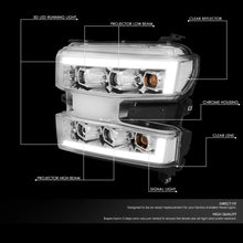 Load image into Gallery viewer, DNA Projector Headlights for Chevy Silverado 1500 (2019-2024) Black or Chrome Housing Alternate Image