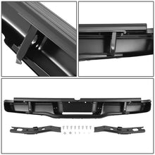Load image into Gallery viewer, DNA Rear Step Bumper for Toyota Tacoma (1995-2004) with License Plate Lamps - Chrome or Black - Matte Black Alternate Image