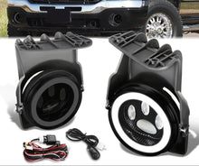 Load image into Gallery viewer, DNA LED Fog Lights for GMC Sierra (2003-2007) Halo Projector with Switch &amp; Wiring Harness - Clear or Smoke FL-ZTL-358 - Smoke Alternate Image