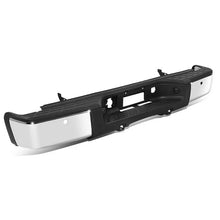 Load image into Gallery viewer, DNA Rear Step Bumper for Chevy Silverado &amp; GMC Sierra 1500 (2007-2013) with License Plate Lights - Black or Chrome - With Sensor Holes / Chrome Alternate Image