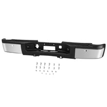 Load image into Gallery viewer, DNA Rear Step Bumper for Chevy Silverado &amp; GMC Sierra 2500 / 3500 (2011-2014) with License Plate Lights - Black or Chrome - With Sensor Holes / Chrome Alternate Image