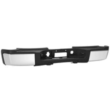 Load image into Gallery viewer, DNA Rear Step Bumper for Chevy Silverado &amp; GMC Sierra 2500 / 3500 (2011-2014) with License Plate Lights - Black or Chrome - Without Sensor Holes / Chrome Alternate Image