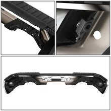 Load image into Gallery viewer, DNA Rear Step Bumper for Chevy Silverado &amp; GMC Sierra 1500 (2019-2023) with License Plate Lights - Black or Chrome - With Parking Sensor Holes / with Exhaust Cutouts / Chrome Alternate Image