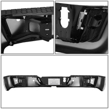 Load image into Gallery viewer, DNA Rear Step Bumper for Dodge Ram (2009-2011) RAM (2011-2019) With License Plate Lights - Black or Chrome - With Parking Sensor Holes / Chrome Alternate Image
