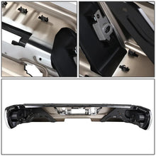 Load image into Gallery viewer, DNA Rear Step Bumper for Chevy Silverado &amp; GMC Sierra 1500 (2019-2023) with License Plate Lights - Black or Chrome Alternate Image