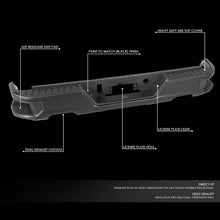 Load image into Gallery viewer, DNA Rear Step Bumper for Chevy Silverado &amp; GMC Sierra 1500 (2019-2023) with License Plate Lights - Black or Chrome Alternate Image