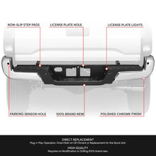 Load image into Gallery viewer, DNA Rear Step Bumper for Toyota Tacoma (2016-2023) with or without Parking Sensor Holes - Chrome or Black Alternate Image