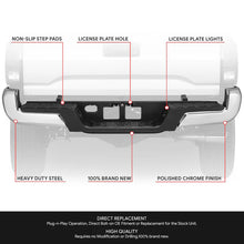 Load image into Gallery viewer, DNA Rear Step Bumper for Toyota Tacoma (2016-2023) with or without Parking Sensor Holes - Chrome or Black Alternate Image