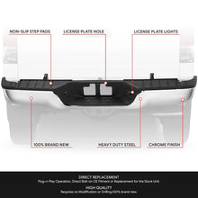 Load image into Gallery viewer, DNA Rear Step Bumper for Toyota Tundra (2007-2013) with or without Parking Sensor Holes - Chrome or Black - without Sensor Hole / Matte Black Alternate Image
