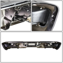 Load image into Gallery viewer, DNA Rear Step Bumper for Chevy Silverado &amp; GMC Sierra 1500 (2014-2019) with License Plate Lights - Black or Chrome - without Corner Step / With Parking Sensor Holes / Chrome Alternate Image
