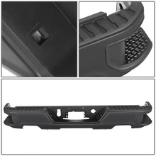 Load image into Gallery viewer, DNA Rear Step Bumper for Chevy Silverado &amp; GMC Sierra 1500 (2019-2023) with License Plate Lights - Black or Chrome Alternate Image