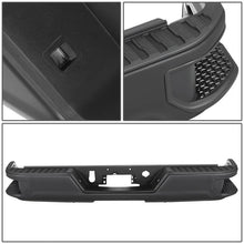 Load image into Gallery viewer, DNA Rear Step Bumper for Chevy Silverado &amp; GMC Sierra 1500 (2019-2023) with License Plate Lights - Black or Chrome Alternate Image