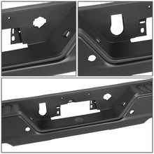 Load image into Gallery viewer, DNA Rear Step Bumper for Chevy Silverado &amp; GMC Sierra 1500 (2019-2023) with License Plate Lights - Black or Chrome - With Parking Sensor Holes / with Exhaust Cutouts / Chrome Alternate Image
