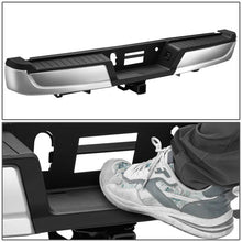 Load image into Gallery viewer, DNA Rear Step Bumper for Ford F150 (2015-2020) with or without Sensor Holes - Black or Chrome - With Parking Sensor Holes / Chrome Alternate Image