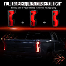 Load image into Gallery viewer, Spec-D Full LED Tail Lights Chevy Silverado 1500 (2019-2026) 2500HD/3500HD (2020-2023) with Switchback Sequential LED Turn Signal Alternate Image