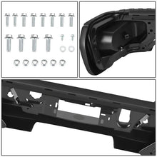 Load image into Gallery viewer, DNA Rear Step Bumper for Chevy Silverado &amp; GMC Sierra 1500 (2019-2023) with License Plate Lights - Black or Chrome - With Parking Sensor Holes / with Exhaust Cutouts / Chrome Alternate Image