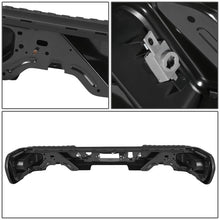 Load image into Gallery viewer, DNA Rear Step Bumper for Chevy Silverado &amp; GMC Sierra 1500 (2019-2023) with License Plate Lights - Black or Chrome - With Parking Sensor Holes / with Exhaust Cutouts / Chrome Alternate Image