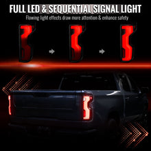 Load image into Gallery viewer, Spec-D Full LED Tail Lights Chevy Silverado 1500 (2019-2026) 2500HD/3500HD (2020-2023) with Switchback Sequential LED Turn Signal Alternate Image