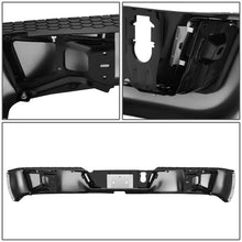 Load image into Gallery viewer, DNA Rear Step Bumper for Dodge Ram (2009-2011) RAM (2011-2019) With License Plate Lights - Black or Chrome - With Parking Sensor Holes / Chrome Alternate Image